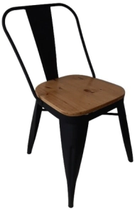 SILLA TOLIX ASIENTO DE MADERA