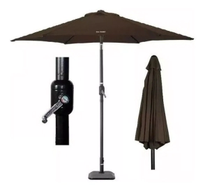 SOMBRILLA JARDIN DE CENTRO ALUMINIO GRIS NATURAL