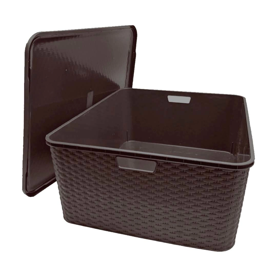 CANASTO N6 SIMIL RATAN NEGRO