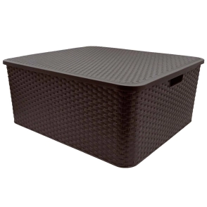 CANASTO N6 SIMIL RATAN NEGRO