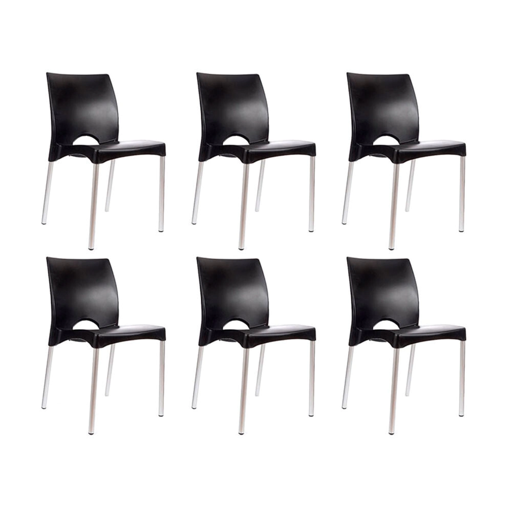 SET DE 6 SILLAS BOSTON NEGRAS