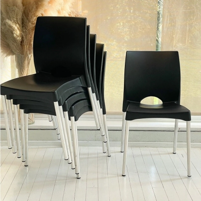 SET DE 6 SILLAS BOSTON NEGRAS