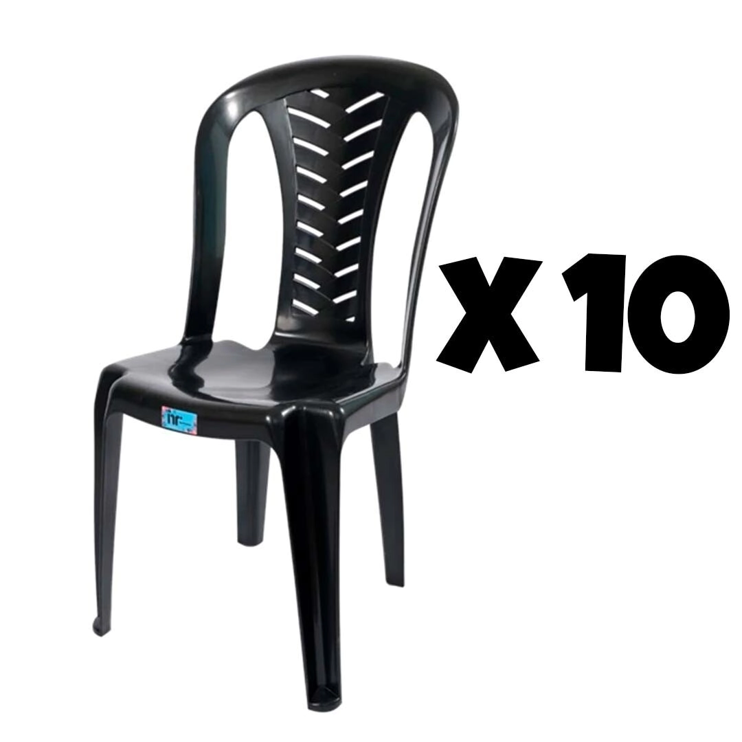 SET DE 10 LIVING NEGRAS