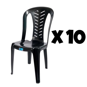 SET DE 10 LIVING NEGRAS