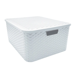 CANASTO N6 SIMIL RATAN BLANCO