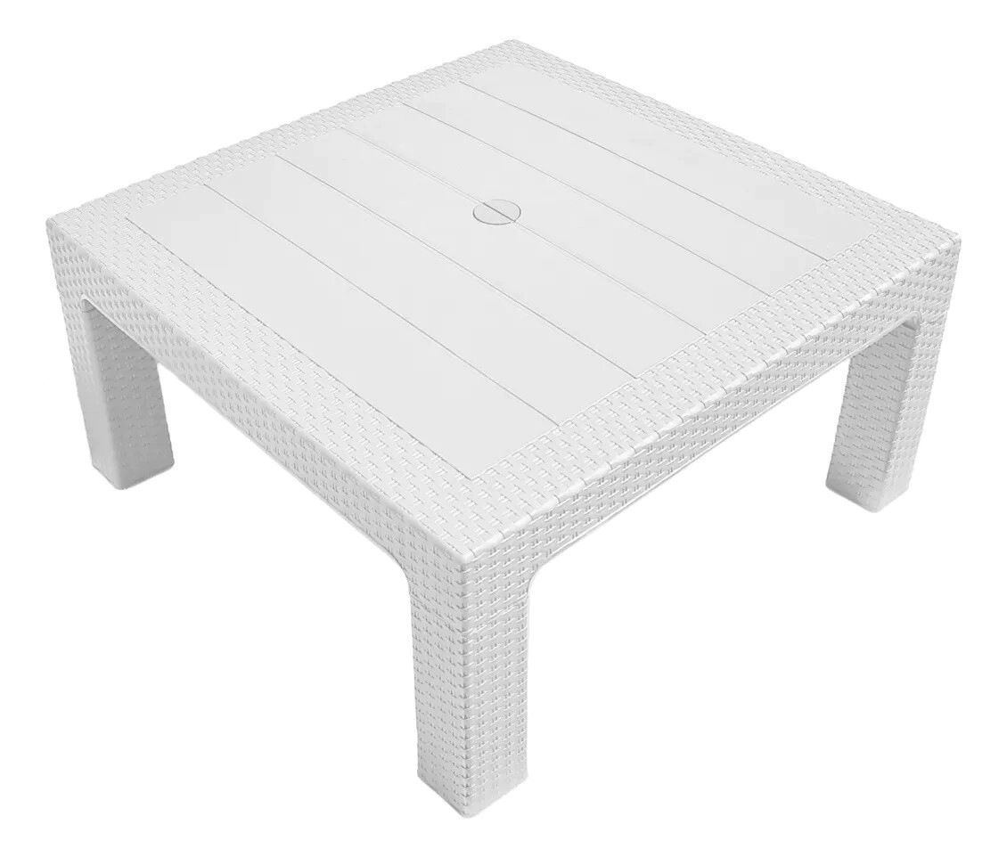 MESA RATTAN RATONA BLANCA