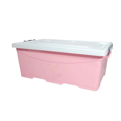 CAJA ORGANIZADORA APILABLE 40LTS C/RUEDA 62x40x25